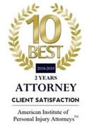 10 Best Attorneys Award - American Institute of Personal Injury Attorneys